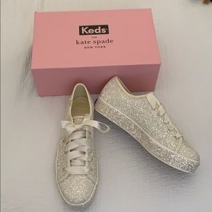 NWT Keds X Kate Spade Bridal Platforms Size 9